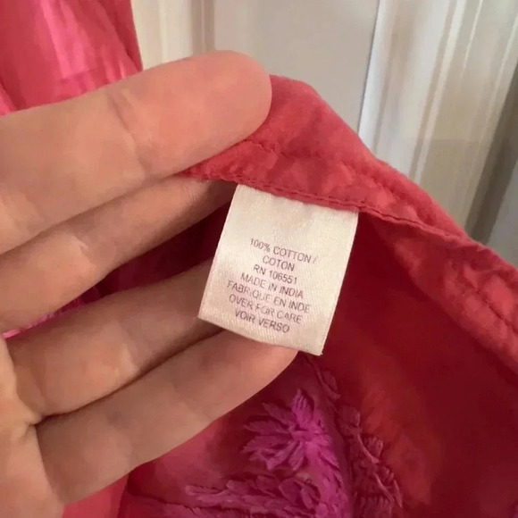 Calypso St. Barth Short Sleeve Embroidered Dress Size XS Color Pink - Picture 5 of 6